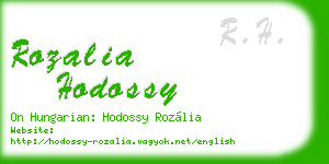 rozalia hodossy business card